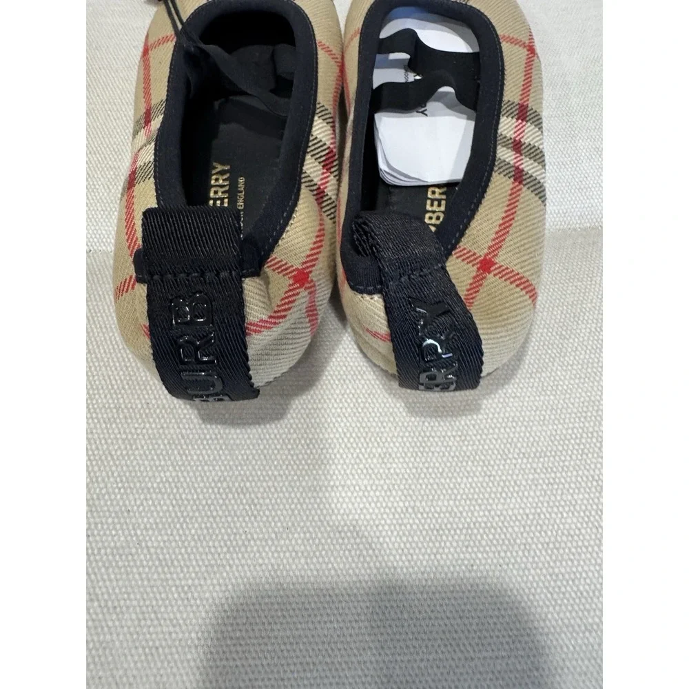 Burberry Girls' Mini Grace Vintage Check Ballet Flats Size‎ 27 US 9.5 NEW